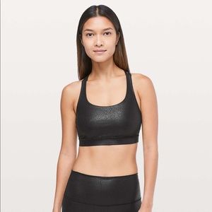 Lululemon Energy Bra in Luminosity Foil Print Black